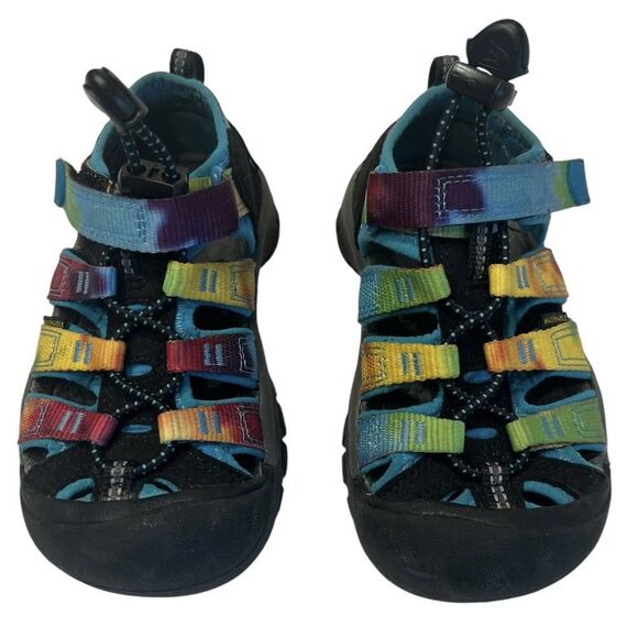 KEEN Newport H2 Kids 10 Rainbow Tie Dye Water Hiking Sandals Outdoor Washable - Picture 1 of 8